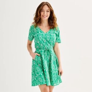 Draper James Kelly Green Eyelet dress short sleeve